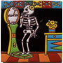 Mexican Talavera Ceramic Colonial Tile Day of dead -- 3013 Watching Weight